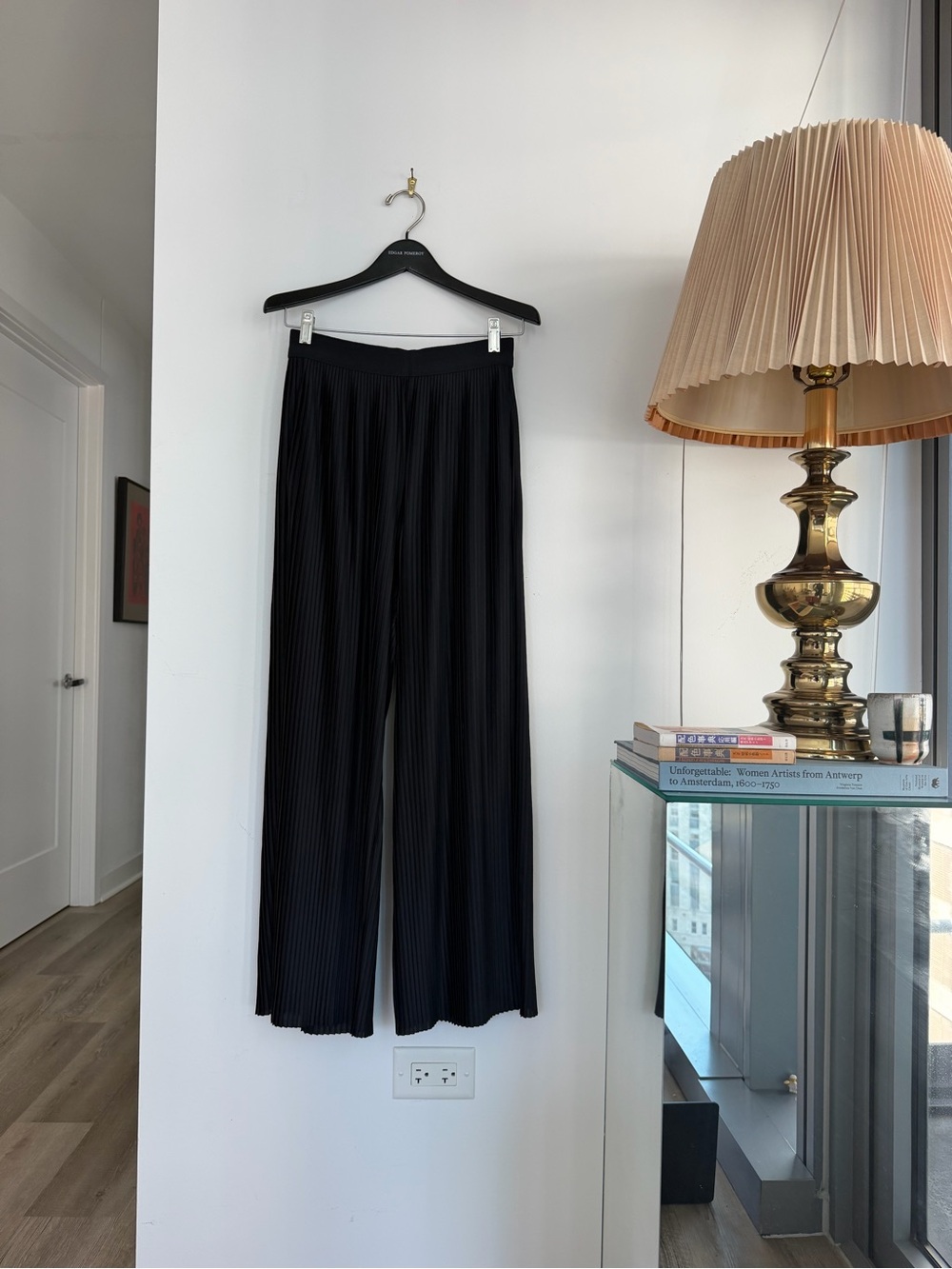 COS Deep Navy Plissé Trousers